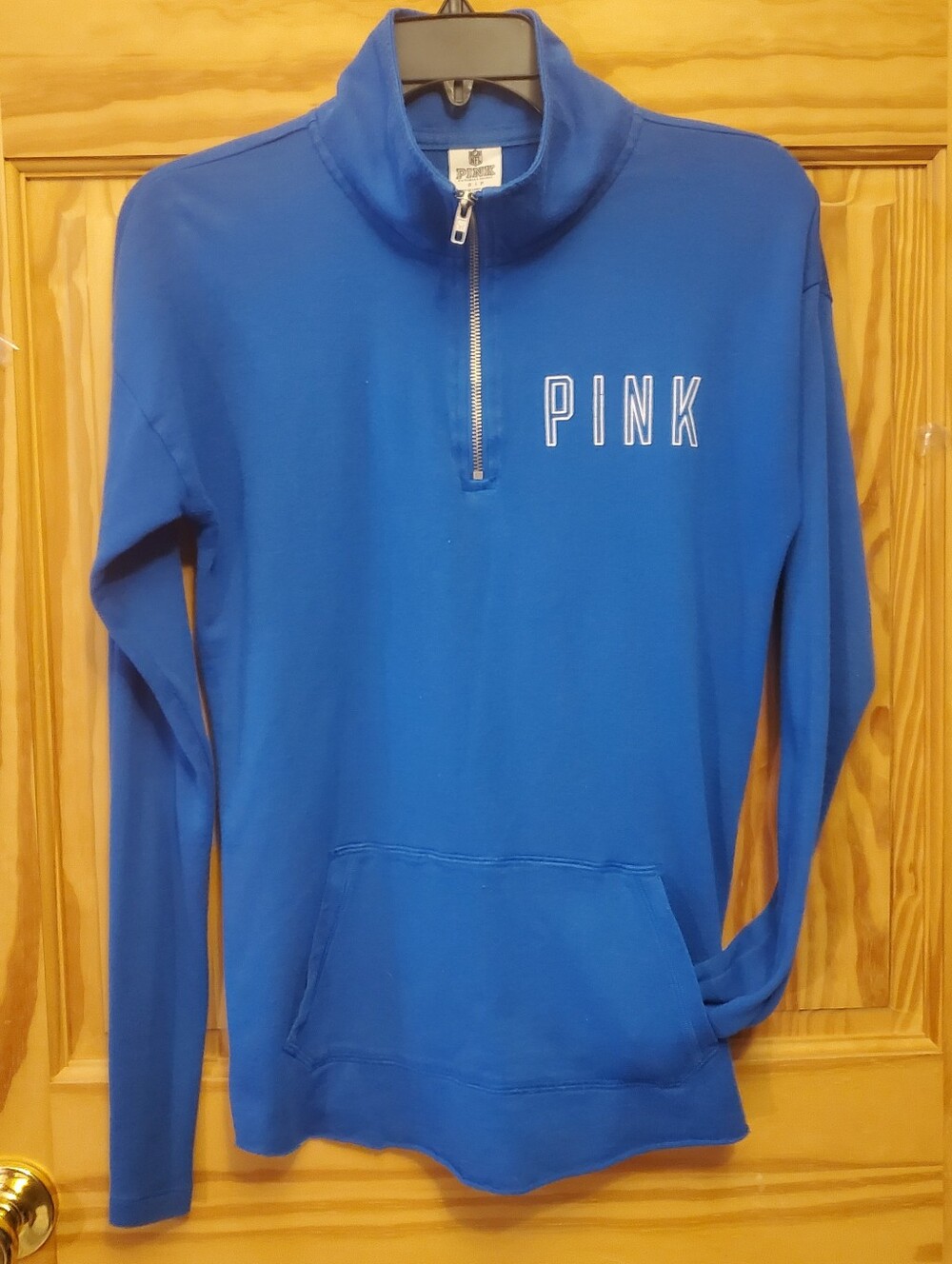 Victoria's Secret Pink Detroit Lions Quarter Zip Shirt Small Vintage Y2K